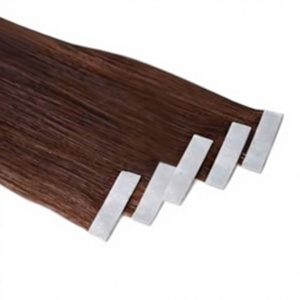 Extensions de cheveux humains Remy indiens à bandes adhésives 100g, pointes pleines, emballage en vrac épais - Product Image 1