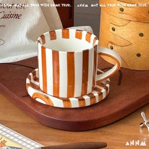 Juego de Taza <span class=keywords><strong>y</strong></span> Platillo de Café de Cerámica de 200 ml, Taza de Té de Porcelana Estilo Europeo para el Hogar, Hotel, Regalo - Product Image 1