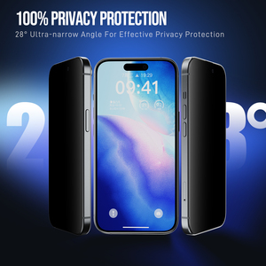 Небьющаяся защитная пленка для телефона, полное покрытие, антишпионская, 360° конфиденциальность, 9H закаленное стекло, защита экрана для <span class=keywords><strong>iPhone</strong></span> - Product Image 4
