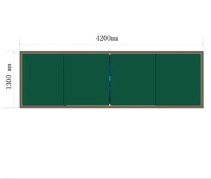 لوح أخضر للدفع والسحب مثبت على الحائط مع بكرات للتعليم في الفصل الدراسي بسعر خاص
