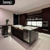 Armoires de cuisine de style shaker modernes de luxe Sammy, style américain classique, RTA avec carcasse en MDF et accessoire de robinet