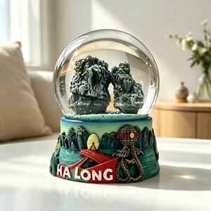 Globe de neige en résine <span class=keywords><strong>Baie</strong></span> de <span class=keywords><strong>Ha</strong></span> <span class=keywords><strong>Long</strong></span>, souvenir du Vietnam, globe à eau en verre, base peinte à la main, cadeau de voyage, <span class=keywords><strong>d</strong></span>écorations de bureau à domicile - Product Image 5