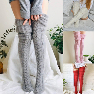 Women's Thick Knee-High <strong>Socks</strong> Solid Color Long Stockings Warm Ankle <strong>Socks</strong> for Daily Use in Autumn and Winter - Product Image 3