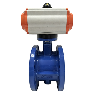 Système de <span class=keywords><strong>canalisation</strong></span> de décharge des <span class=keywords><strong>eaux</strong></span> <span class=keywords><strong>usées</strong></span> de qualité professionnelle, vanne papillon à bride en fonte ductile pneumatique EPDM - Product Image 1