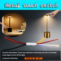 Lampe de bureau en métal, projecteur de lecture, interrupteur à capteur tactile, 3.7V-24V, gradation progressive sans fil, garantie 1 an, prix de gros