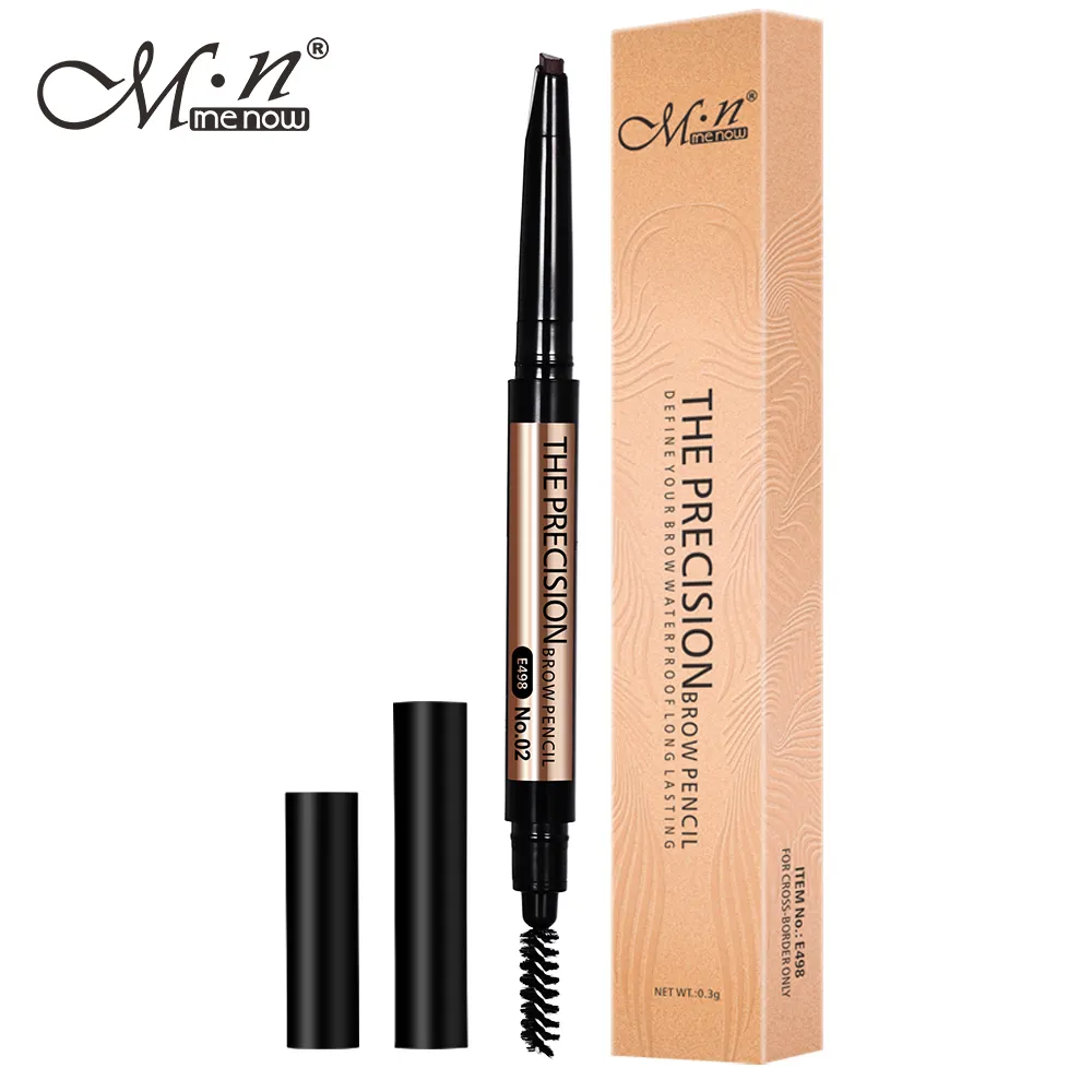MENOW New Arrival waterproof logo eyebrow wax pencil Automatic Double-headed eyebrow pencil two sides easy to apply eye makeup