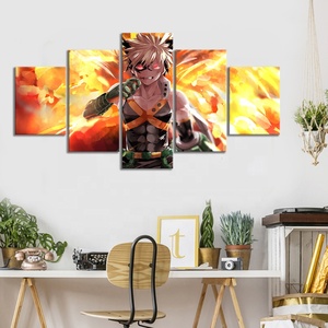 โปสเตอร์อนิเมะอนิเมะอะนิเมะของฉัน,<span class=keywords><strong>Bakugo</strong></span> โปสเตอร์ภาพวาดตกแต่งบ้านทำจากผ้าใบสไตล์ญี่ปุ่น5ชิ้น - Product Image 3