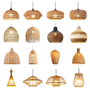 Natural Lampshades Rattan Handmade Woven Pendant <strong>Light</strong> Chandelier <strong>Ceiling</strong> Lighting Fixture Lamp <strong>Shade</strong> - Product Image 1