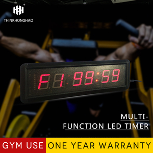 1.5 inch 6-chữ số đầy đủ màu đỏ điều khiển từ xa treo tường LED tập thể dục Yoga hẹn giờ khoảng thời gian đào tạo hẹn giờ - Product Image 5