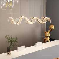 Lustre LED en acrylique pour salon, bureau, salle à manger, décoration d'intérieur de style moderne