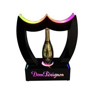 Wine Rack With Led <b>Light</b> Acrylic Shield Design For Bar Party Use Rechargeable - Product Image 3