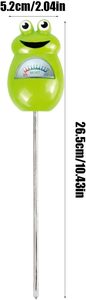 Humidimètre pour plantes de conception grenouille mignonne échelle graduée sonde de 26.5cm pour la mesure du sol utilisation intérieure plantes en pot fleurs - Product Image 5