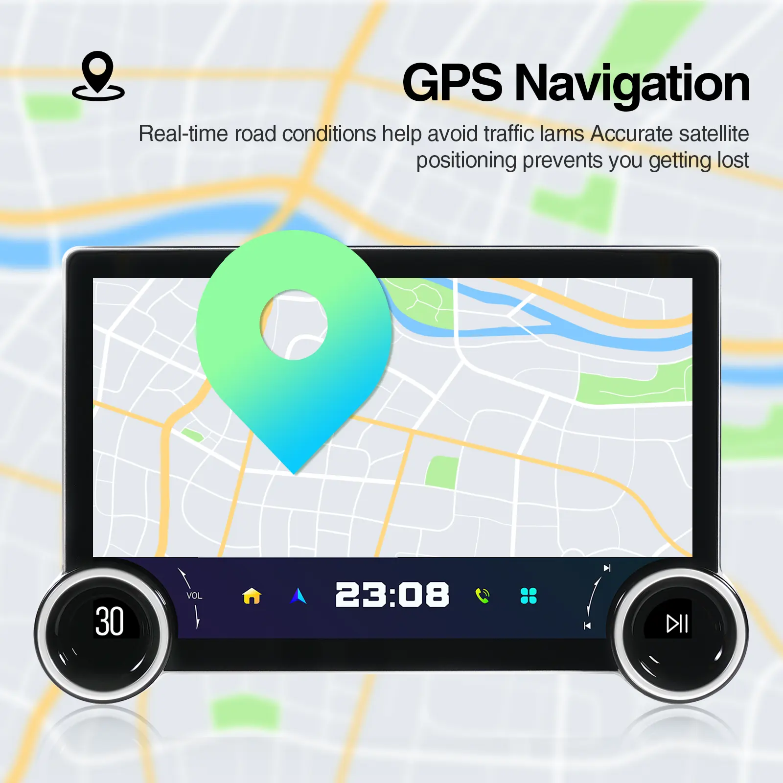 11,5 Zoll Android 13 Autoradio 2 Din Multimedia Carplay Universal Stereo 4G GPS Navigation Head Unit Player