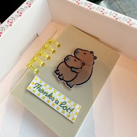 Carnet spirale d'apprentissage pour enfants motif Capybara mignon - Bloc-notes créatif, cadeau idéal