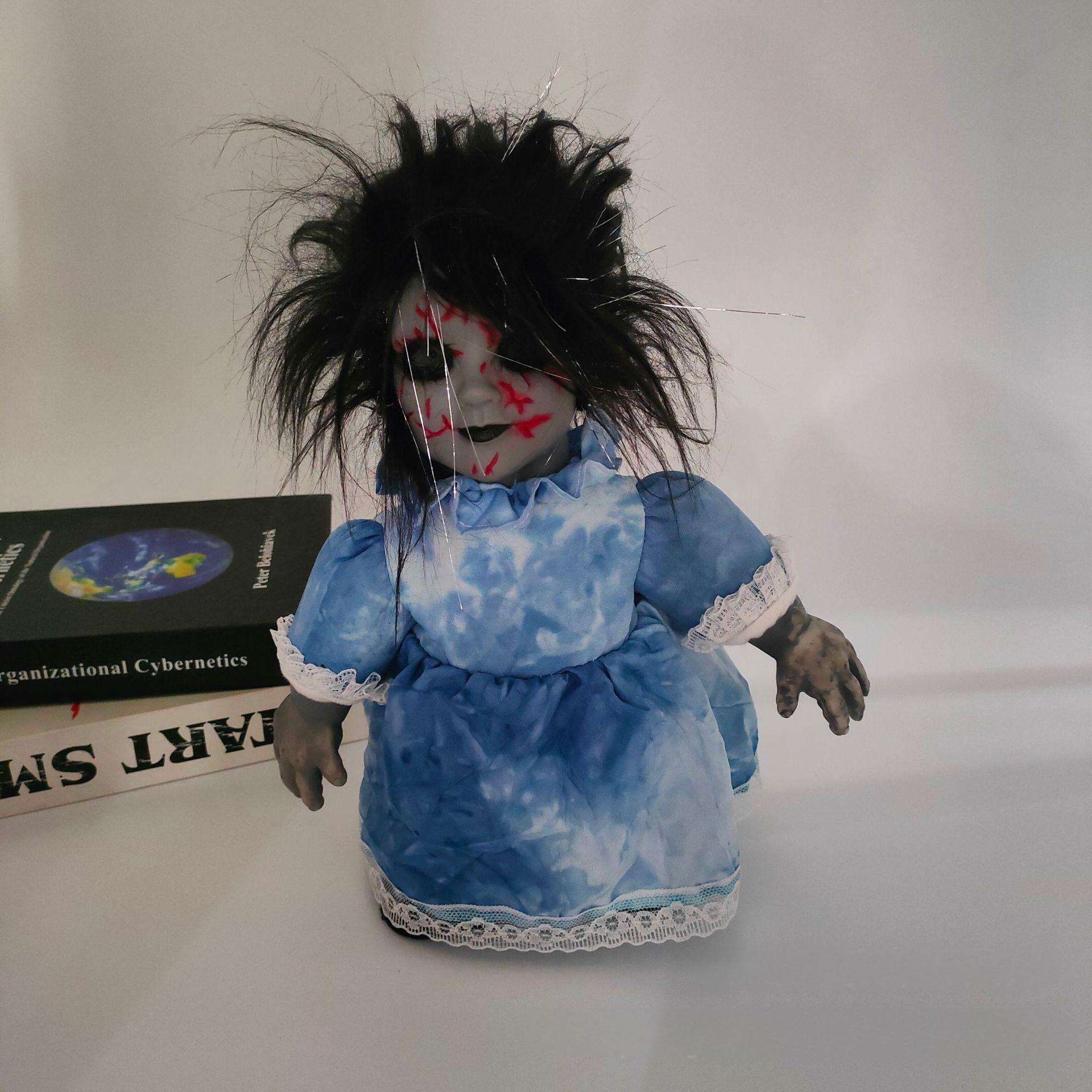 Standing ghost baby (blue dress)