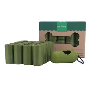 Poop Bag Dispenser Manufacturer 16 Rolls Pack EPI Biodegradable Pet Waste Bags Dog Poop Trash Bag With Dispenser