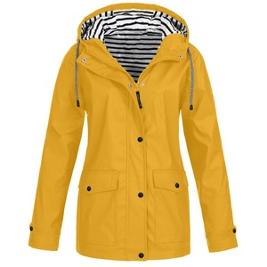Capuche imperméable en PU longue de haute qualité pour femmes, vêtements de pluie coupe-vent à la mode pour la randonnée en plein air - Product Image 3