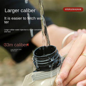 8L Portable Water Bag <b>Folding</b> <b>Bucket</b> Water Container Jug Bottle Pouch Outdoor Travel Camping with Handle Camping Supplies - Product Image 2