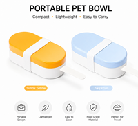 Bol portable pour animaux de compagnie 2 en 1, bol à eau et à nourriture pour chien, bol de voyage pliable pour chiens et chats, promenade en plein air