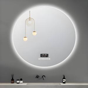 Round Smart LED Mirror with Bluetooth <b>Speaker</b> Anti Fog IP65 Waterproof Touch <b>Switch</b> Dimmable 3 Colors for Home Gym Decor - Product Image 6