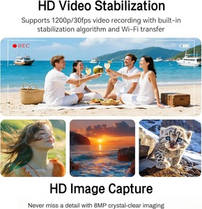 Lunettes connectées intelligentes avec <span class=keywords><strong>enregistrement</strong></span> vidéo 1080P, 3 verres (UV400/Lumière bleue/Transparent), Bluetooth 5.3-16 Go pour étudiants, voyageurs - Product Image 3