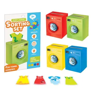 Le meilleur cadeau pour les tout-petits apprenant le trieur de couleurs Jeu Montessoti pour les tout-petits Machine à laver Jeu de couleurs pour les enfants