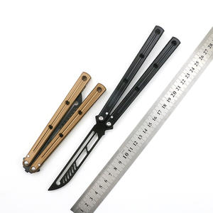 Новое поступление, портативные качели, игрушки для релаксации, авиационная алюминиевая ручка, нож-бабочка, тренировочный нож для кемпинга на открытом воздухе, DIY OEM - Product Image 5