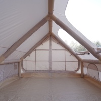 Vente en gros 12 ㎡   Tente gonflable, tentes pneumatiques avec 2 grands toits ouvrants, tente imperméable pour le camping 6 personnes