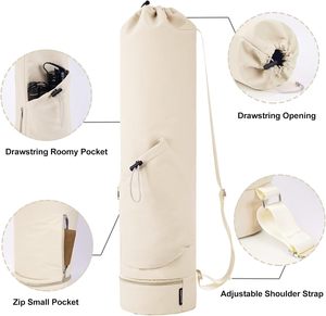 Échantillon gratuit – Sac fourre-tout multifonctionnel en toile robuste grande capacité avec logo personnalisé pour le yoga et le shopping - Product Image 4