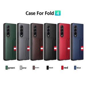 เคสโทรศัพท์ Huanmin สำหรับ Samsung Galaxy Z Fold ลด 60% เคสแบบพับได้สองหน้าจอ พร้อมช่องใส่การ์ดคู่ และฝาปิดหนัง - Product Image 5