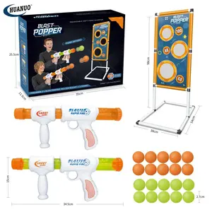 Kids Shooting Target Games Set Shooting Blast Popper Power Ejection Gun Toys With 20 Soft Foam Air Bullet Ball Gun For Kids