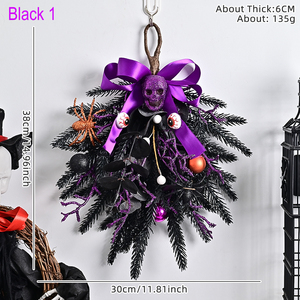 Nuevas Decoraciones de Halloween, Exquisitas Bolas de Plástico con Calaveras Horripilantes, Adornos Colgantes para Fiestas de Halloween, Estilo Americano - Product Image 2