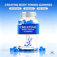 Gummies de Créatine Monohydrate Naturelle à Prix de Gros, Saveur Framboise Bleue, pour le Développement Musculaire