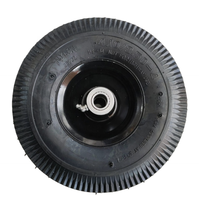 Factory Price 4.10/3.50-4 Pneumatic Rubber Tire with Metal Rim/oil Nozzle for Hand Truck/hand Cart/lawn Mower