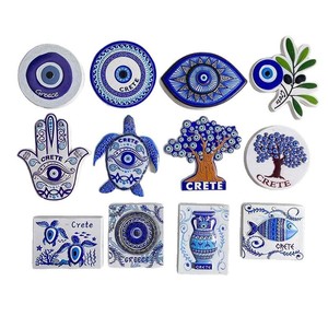 Ojo de Diablo Griego de Resina, Decoración para Refrigerador, Pintado en 3D, Magnético, 5-7cm, Souvenir Turístico, Bonito - Product Image 5