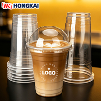 Gobelets à bulles personnalisés de 95 mm pour thé Boba à emporter, gobelets en plastique, gobelets en plastique PP jetables avec couvercle