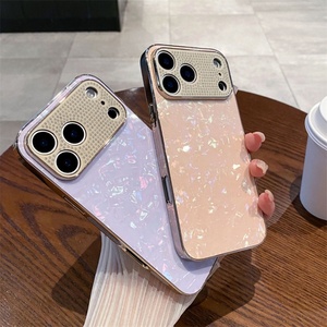 เคสโทรศัพท์มือถือลายเปลือกหอยประดับเพชรสำหรับ iPhone 17 Air 16 15 Pro Max  เลนส์วิบวับ สีสันสดใส  วัสดุ IMD PC Tpu  ฝาหลัง - Product Image 1
