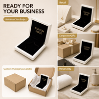 Boîte cadeau en bois blanc personnalisée en gros avec insert en velours noir, logo OEM, emballage polyvalent, étui en bois pour marque