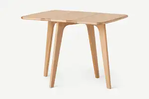 Финальная-распродажа современные древесины дуба складной 4 сиденья прямоугольный складной обеденный стол