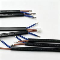 Kabel Daya AC 2 Pin Kabel Pipih H03VVH2-F Kabel Coklat Biru Konektor Tipe JST Harness untuk Ketel Listrik Kopi