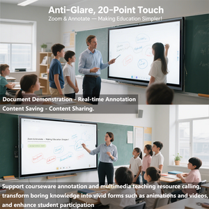 Pizarra Interactiva Inteligente Multitáctil de 55, 65 y 75 Pulgadas con Cámara de 40MP, Android 14, <span class=keywords><strong>Windows</strong></span> y 8/16 GB de RAM para Salas de Reuniones de Oficina - Product Image 3