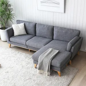 Sofa Direct Van Fabrikant Producent Ecksofa Nordic Sofa Hoek Woonkamer L Vorm Sectionele Met Poef