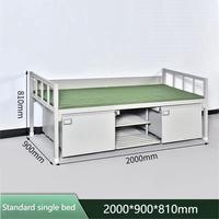Lit superposé standard pour dortoir au design moderne avec lit simple en acier sous l'armoire du lit Structure à tenon mortaise sans vis pour hôtels