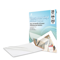 Vinyle Jet d'Encre A4 Brillant pour Imprimante Transparent Mat Feuille Imperméable Autocollants Imprimables Feuilles Adhésives Papier Autocollant Personnalisé