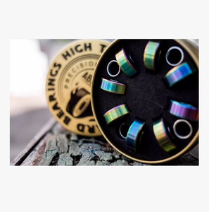 Professional ABEC-7 <b>Chrome</b> Steel Rainbow High Speed Bearings for Skateboard Longboard Fingerboard - Product Image 2