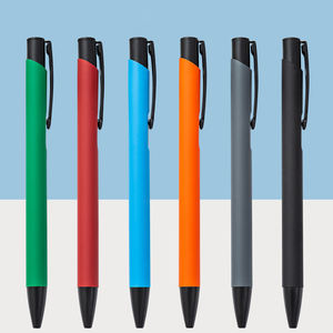 Pulpen Promosi Ramah Lingkungan Plastik Multiwarna dengan Logo Kustom Tinta Hitam & Biru untuk Penggunaan Sekolah & Kantor Kembali ke Sekolah - Product Image 1