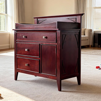 En stock - Table à langer et commode en bois pour nouveau-né, détachable, avec tiroirs