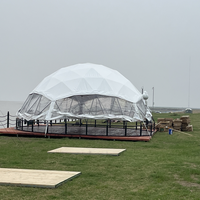 Dôme géodésique de luxe en PVC pour l'extérieur, 10-30 m, toutes saisons, glamping d'hiver, tente igloo, tente de réception, maison, salle de bain, grande capacité, à vendre