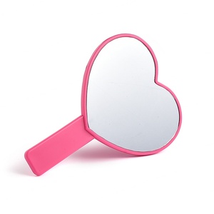 Wholesale Creative Custom Design <b>Plastic</b> Heart Shape <b>Mirror</b> Portable Hand Held Makeup <b>Mirror</b> - Product Image 5