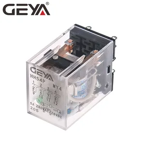 GEYA 작은 릴레이 전자기 릴레이 8Pin 소형 전원 릴레이 HH54P MY3 DC 5V 12V 48V 110V 220V